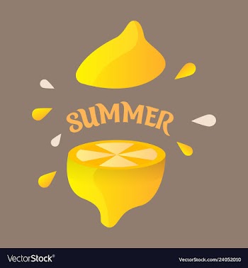 Lemon fruit set in flat design vector image