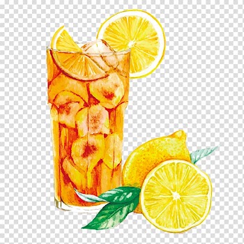 Lemon juice , Cocktail Margarita Sloe gin Watercolor painting, Hand-painted lemon juice transparent background PNG clipart