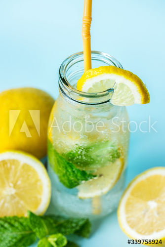 Lemon mint infused water recipe