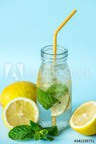 Lemon mint infused water recipe