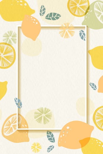 Lemon patterned frame