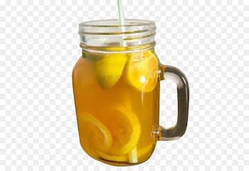 Lemon Tea Lemon Tea Glass Cup - Transparent glass with lemon fruit tea 