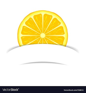 Lemon with paper banner vector image