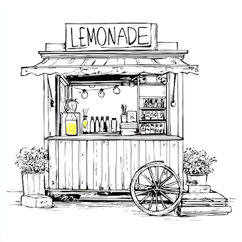 Lemonade Stand Vector Illustration