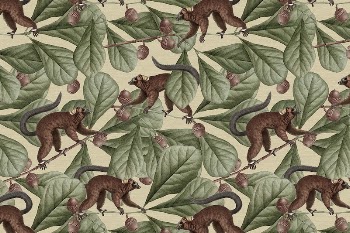 Lemur pattern background psd jungle | Free PSD - rawpixel