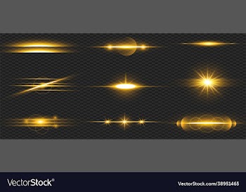 lens flare set shining collection on transparent