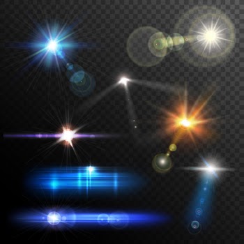 Lens flares set Free Vector