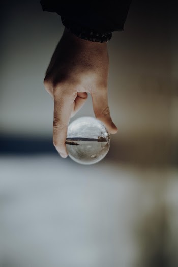 Lensball On Person's Hand