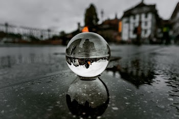 Lensball on Wet Ground