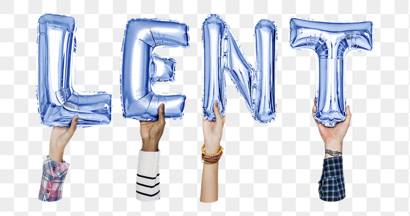 Lent word png, hands holding | Free PNG - rawpixel