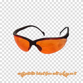 Lentes, black half-framed orange glass sunglasses transparent background PNG clipart