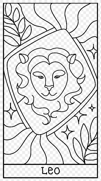 Leo png, zodiac tarot card | Free PNG Sticker - rawpixel