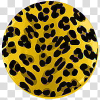 Leopard Circles, yellow and black abstract illustration transparent background PNG clipart