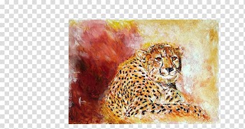 Leopard Jaguar Tiger Cheetah Watercolor painting, carp in chinese ink painting transparent background PNG clipart