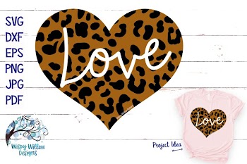 Leopard Love Heart | Leopard Print Valentine's Day SVG