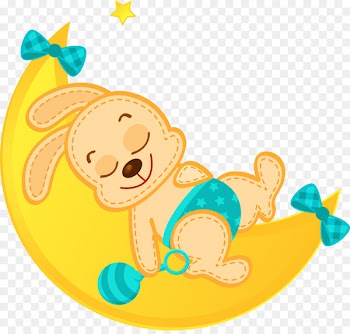 Leporids Moon Rabbit Euclidean vector - Bunny sleeping on crescent vector 