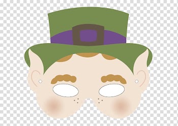 Leprechaun traps Lutin Mask Saint Patrick's Day, mask transparent background PNG clipart