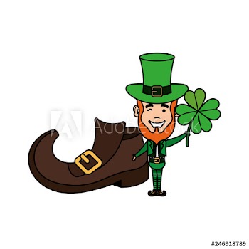 leprechaun with boot saint patrick character