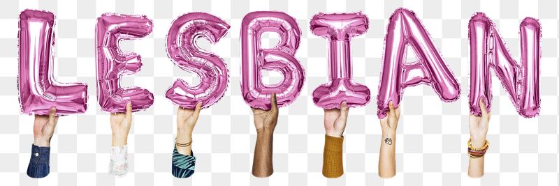 Lesbian balloon png word sticker, | Free PNG - rawpixel