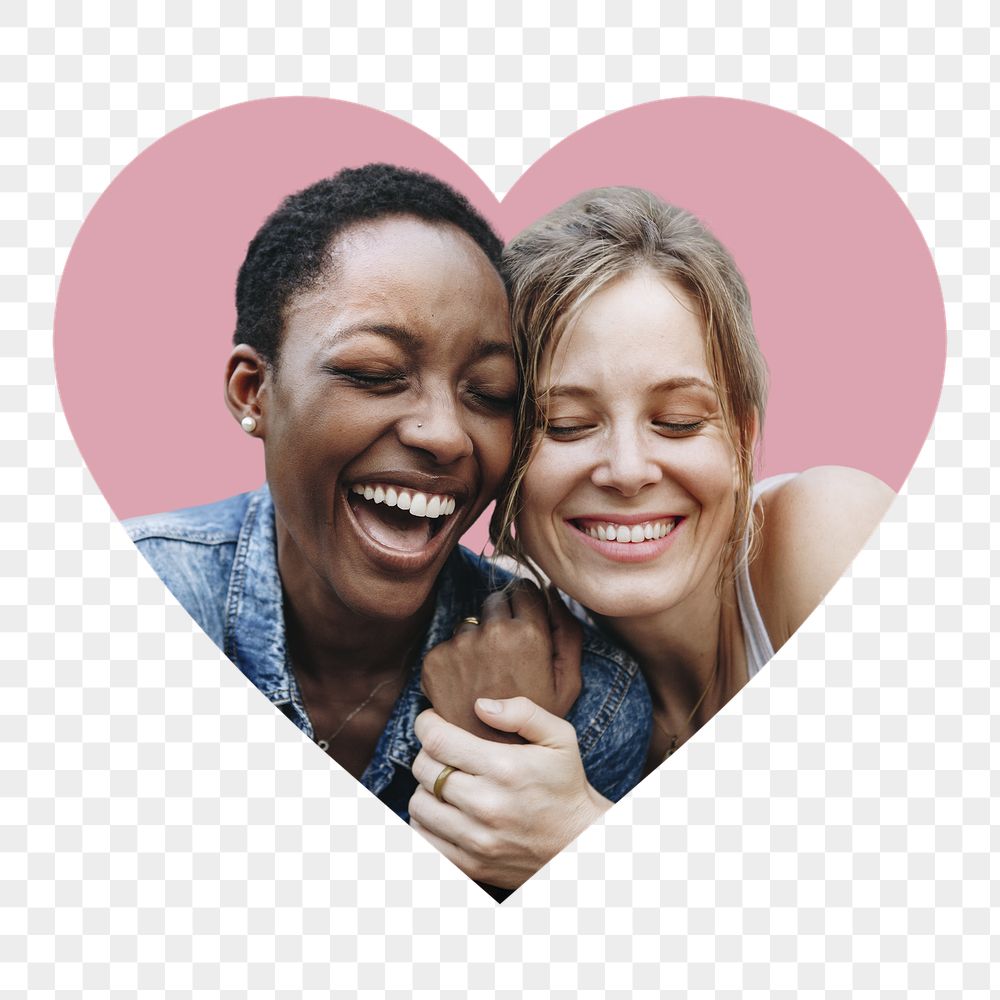 Lesbian couple png badge sticker, | Free PNG - rawpixel