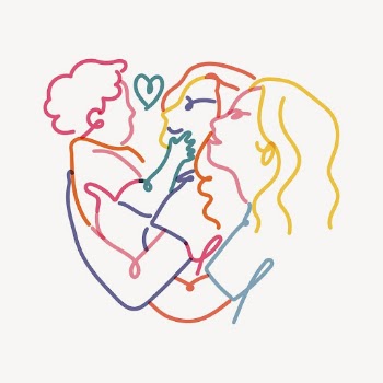 Lesbian family clipart, LGBTQ line | Free Photo Illustration - rawpixel