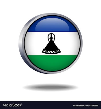 lesotho flag button