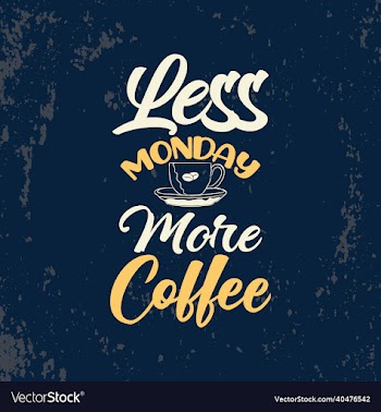 less monday more coffee typography coffee t shirt