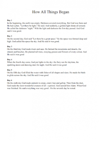 Lesson 1: How All Things Began — Youth Ministry