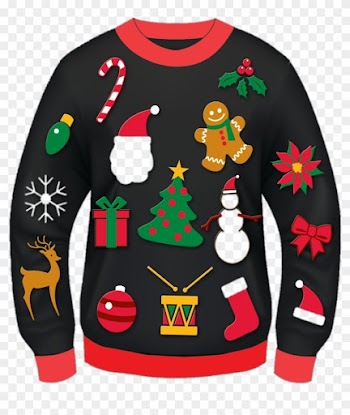 Let's Celebrate On Tuesday, December 19 Wear Your Ugliest - Christmas Ugly Sweater Clipart