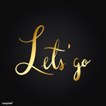 Let's go typography style vector | Free stock vector - 517907