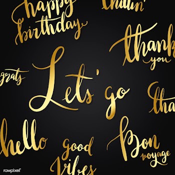 Let's go typography style vector set | Free stock vector - 517880