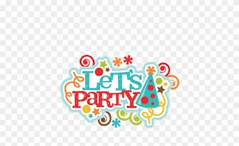 Let's Party Title Svg Scrapbook Cut File Cute Clipart - Let's Party Title
