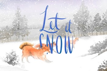Let it snow card with hand-drawn group of fox.. | Free stock vector - 489538