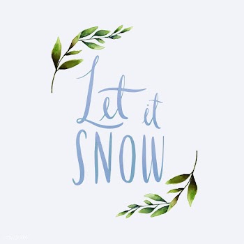 Let it snow watercolor typography vector | Free stock vector - 489162