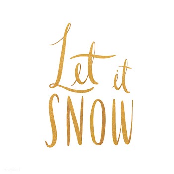 Let it snow watercolor typography vector | Free stock vector - 489165
