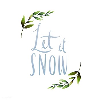 Let it snow watercolor typography vector | Free stock vector - 489213