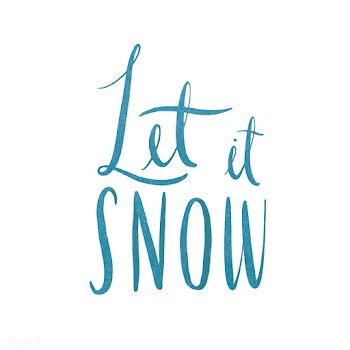 Let it snow watercolor typography vector | Free stock vector - 489224