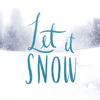 Let it snow watercolor typography vector | Free stock vector - 489285