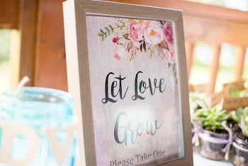 Let Love Grow Poster With Frame