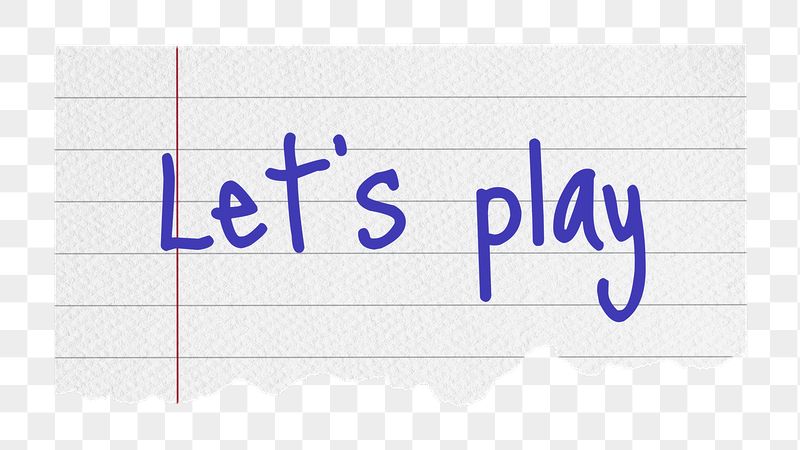 Let's play png word, lined | Free PNG - rawpixel