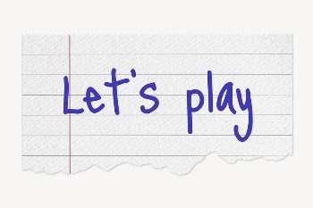 Let's play word, lined note | Free PSD - rawpixel