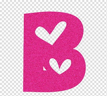 Letras de el abecedario, pink heart illustration transparent background PNG clipart