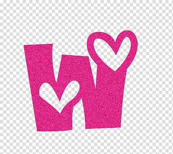 Letras de el abecedario, pink heart illustration transparent background PNG clipart