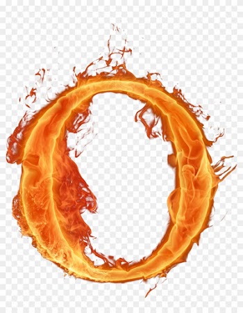 Letras Em Png Efeito Fogo - Letra O Fogo Png