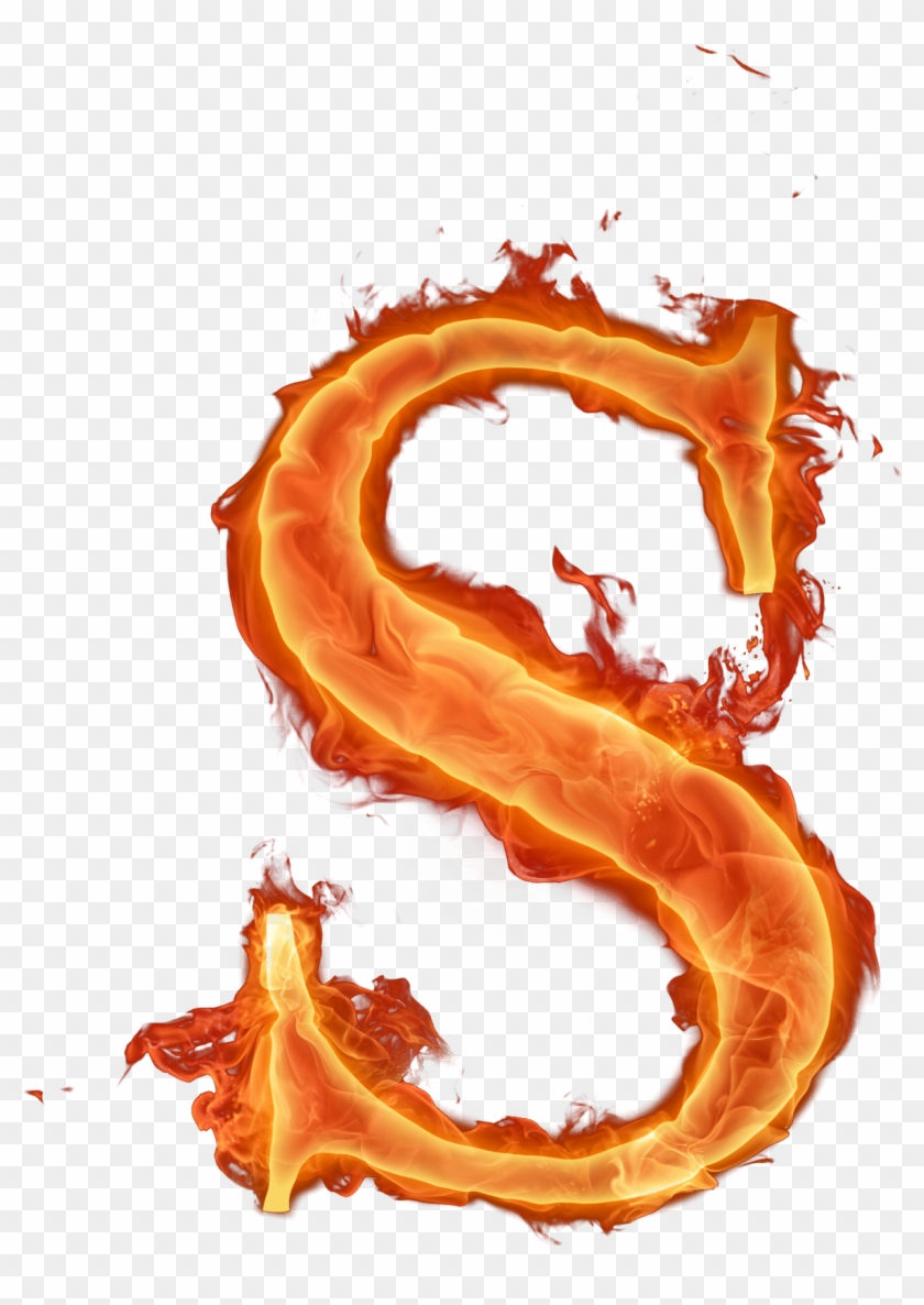 Letras Em Png Efeito Fogo - Letra S Fogo Png