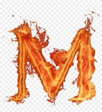 Letras Em Png Efeito Fogo - Letter M Fire