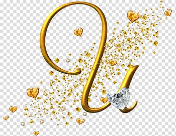 Letras, yellow hearts transparent background PNG clipart