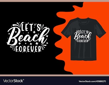 lets beach forever summer t shirt design