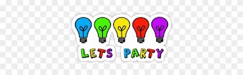 Lets Party Colorful Bulbs Graphic - Ciccim Baby