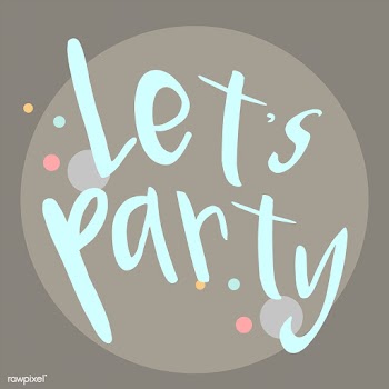Lets party typography design vector | Free stock vector - 508579